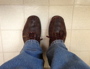 Johns Shoes Looking Down