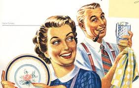 Couple Doing Dishes Together